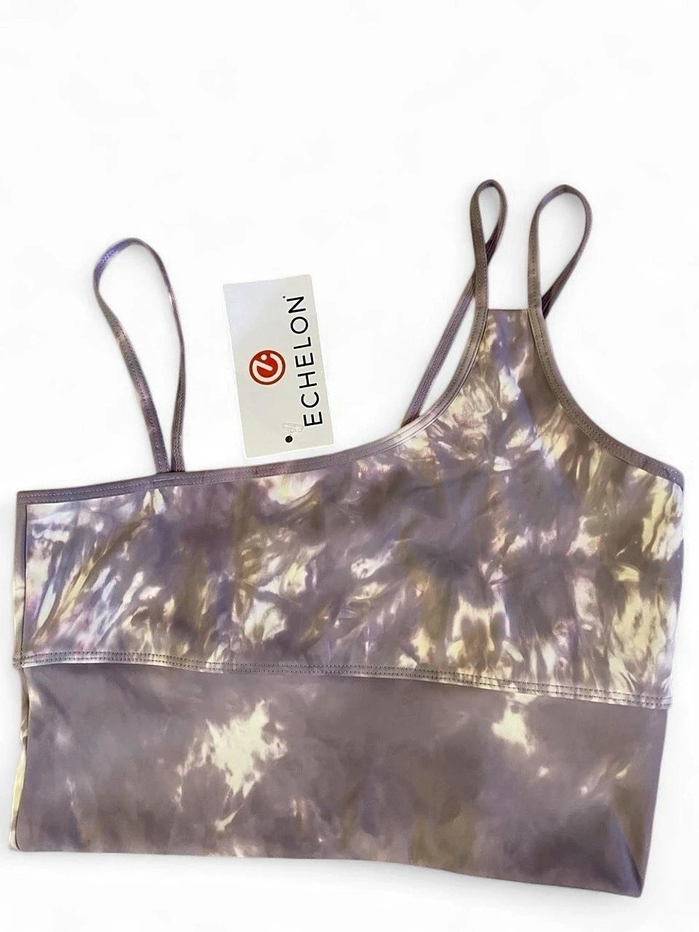 Echelon sport bra/athletic top in Purple & Yellow Size Small NWT